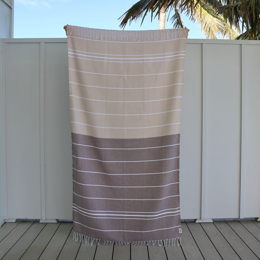 Turkish Beach Towel - Iced Latte
