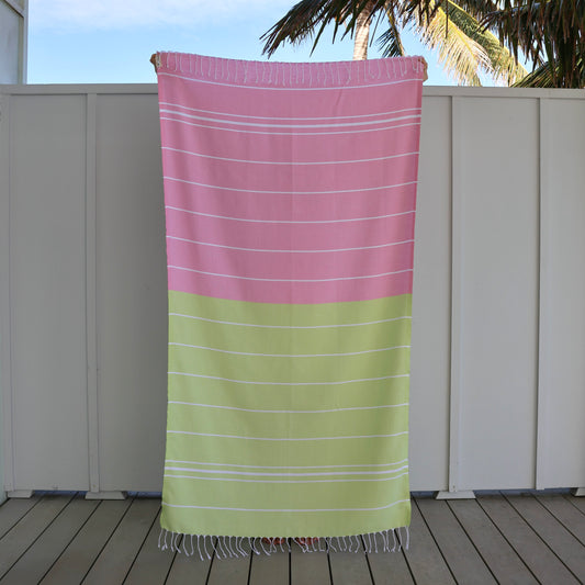 Turkish Beach Towel - Strawberry Matcha