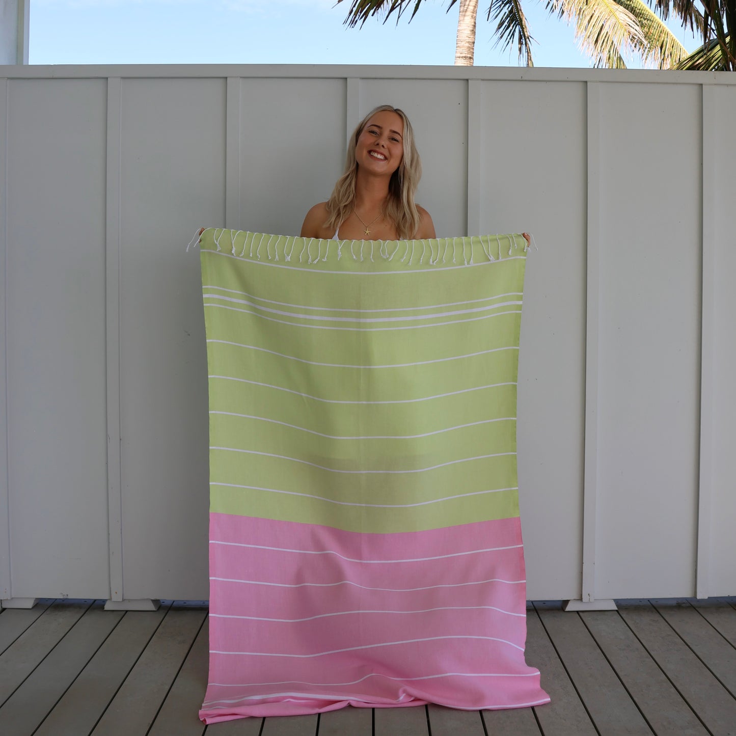 Turkish Beach Towel - Strawberry Matcha
