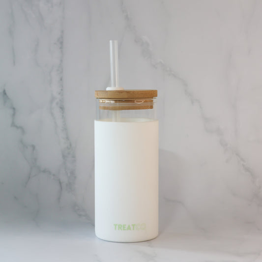 Silicone Sleeve Tumbler - White