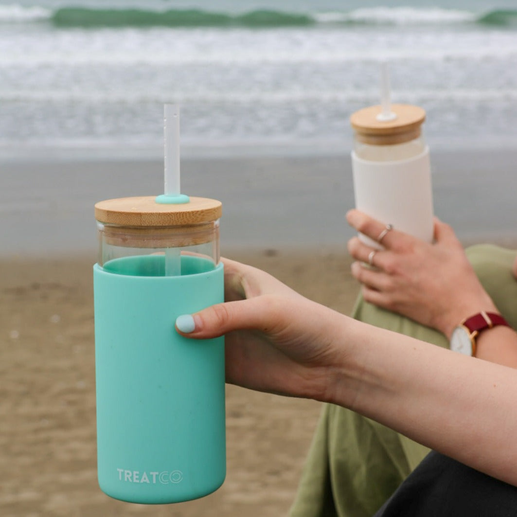Silicone Sleeve Tumbler - Turquoise