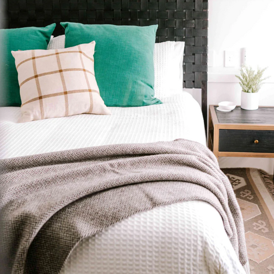 Mocha 100% Pure Lambs Wool Throw