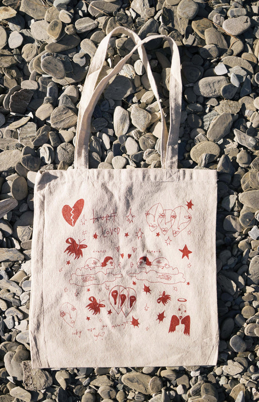 Hemp Tote Bag - Cherub