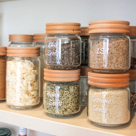 Glass Jar with Wooden Lid - 450ml