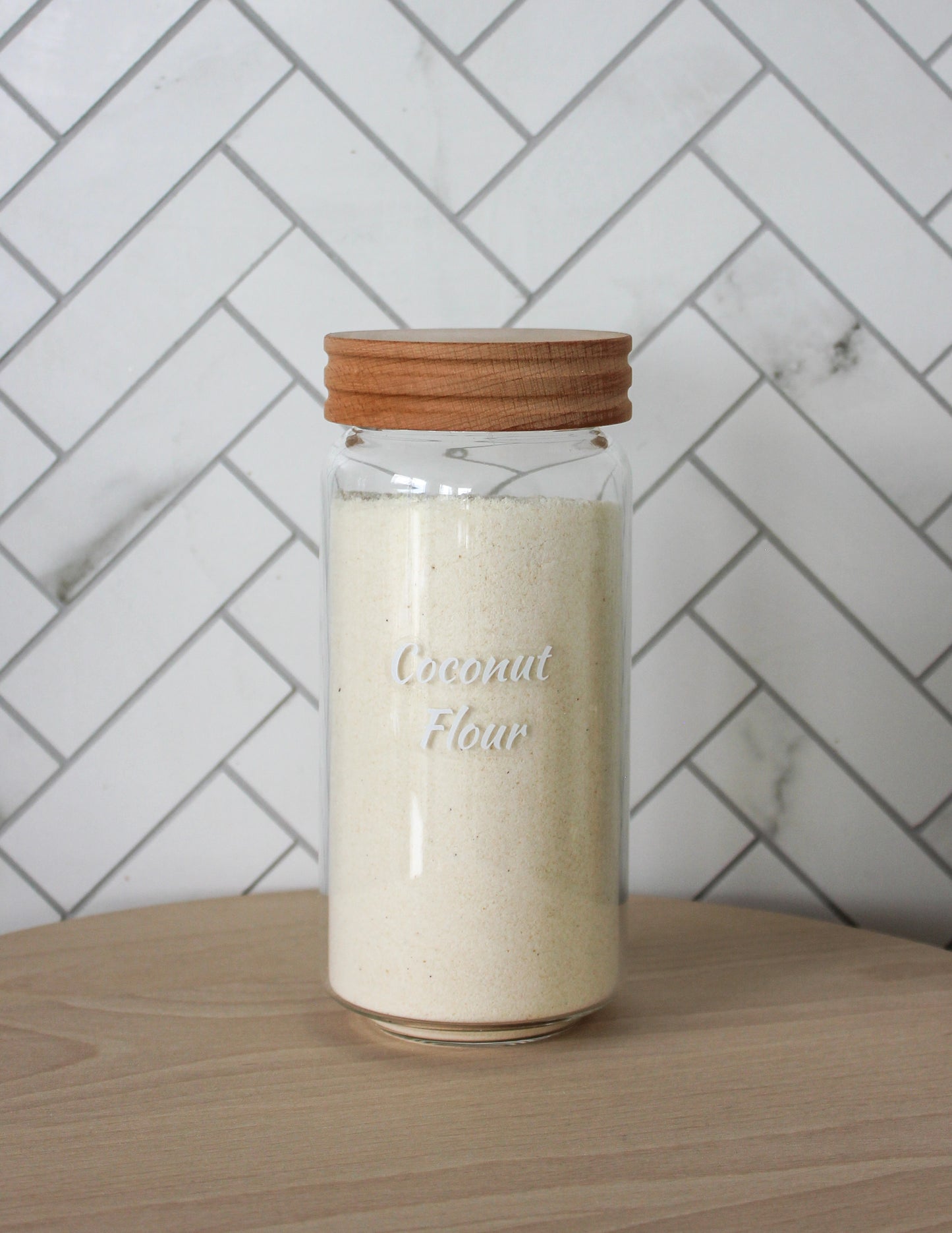 Glass Jar with Wooden Lid - 950ml
