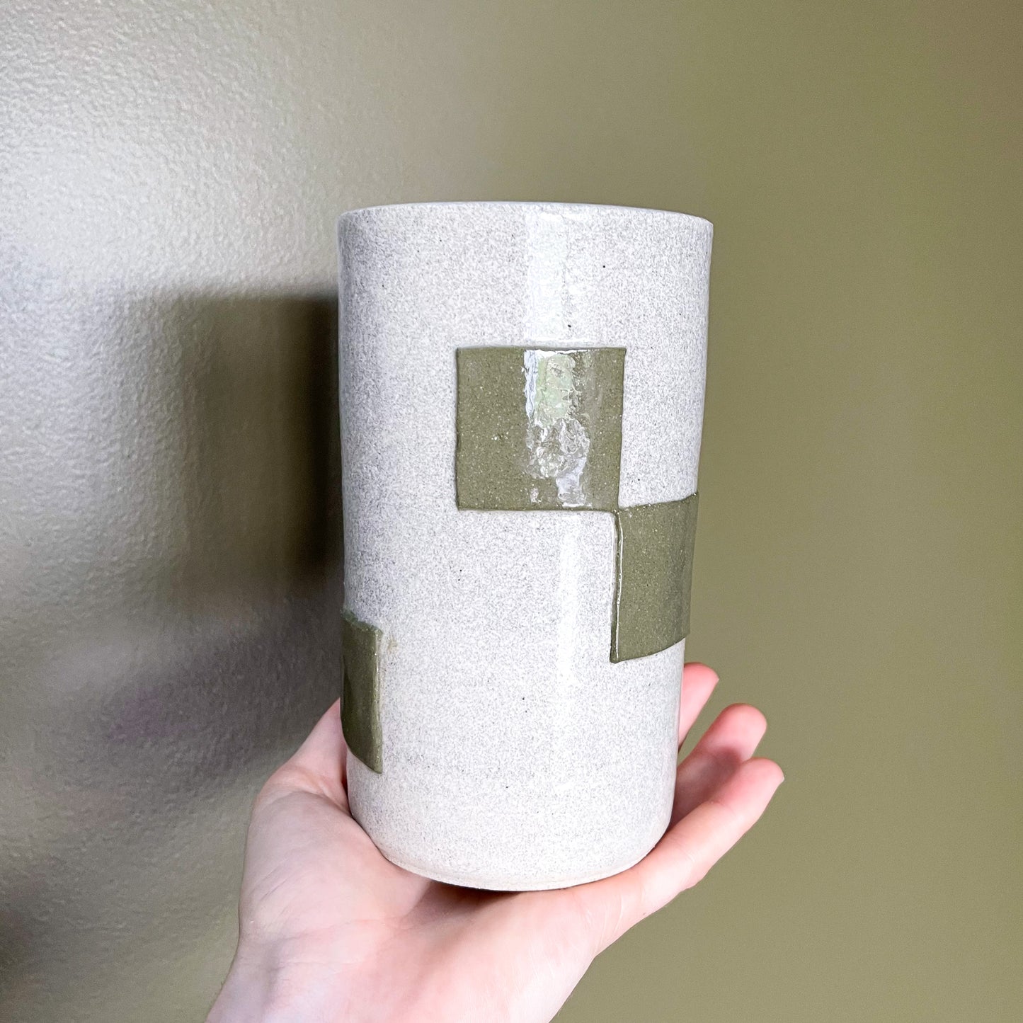 Ceramic Handmade Checkered Vase