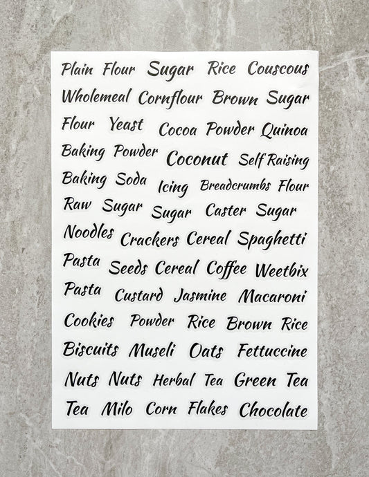 Pantry Labels - Essentials (61 Labels)