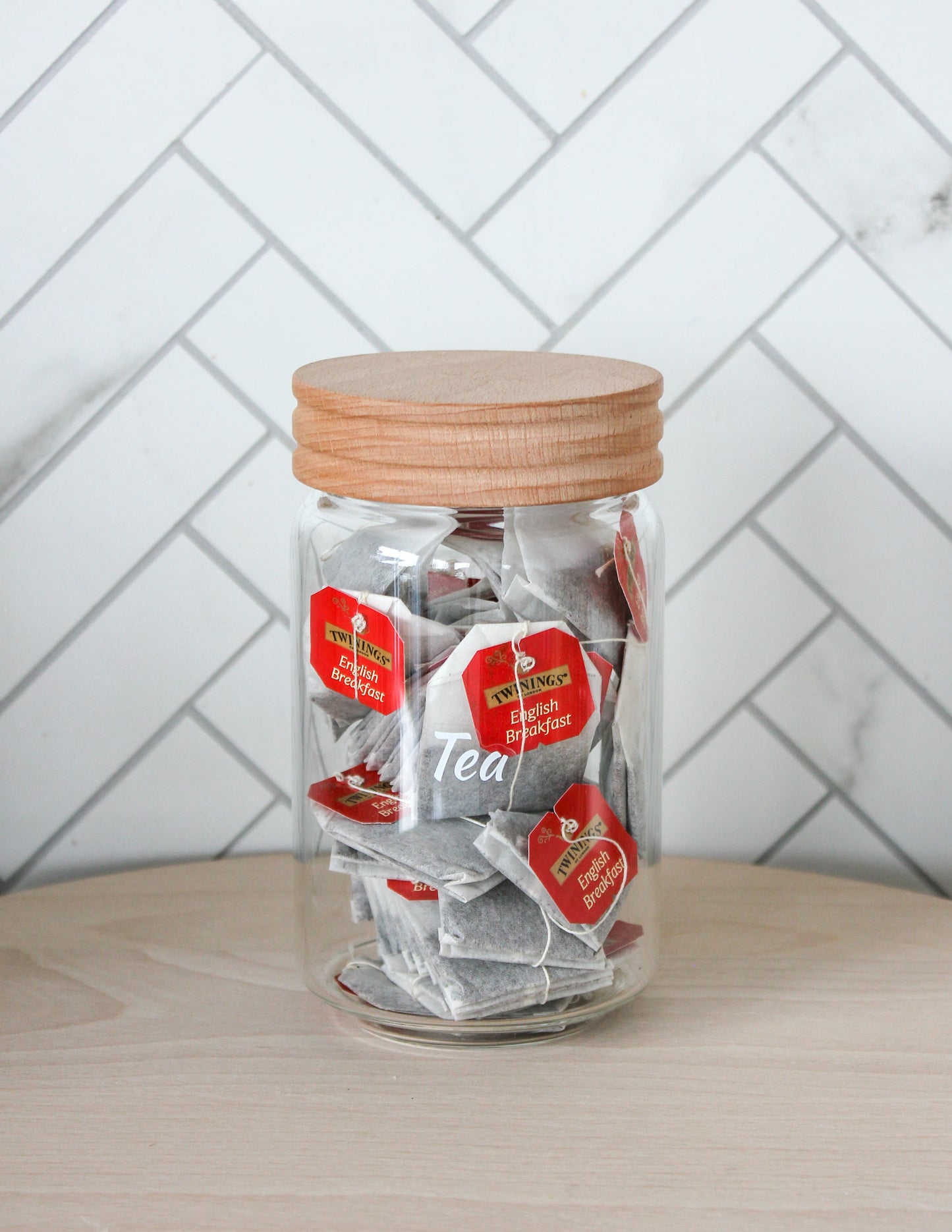 Glass Jar with Wooden Lid - 750ml