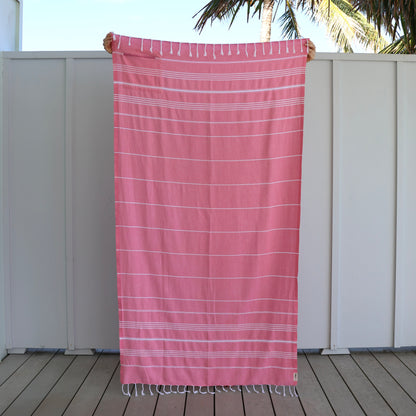 Turkish Beach Towel with Zipper Pocket - Blossom