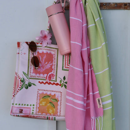Turkish Beach Towel - Strawberry Matcha