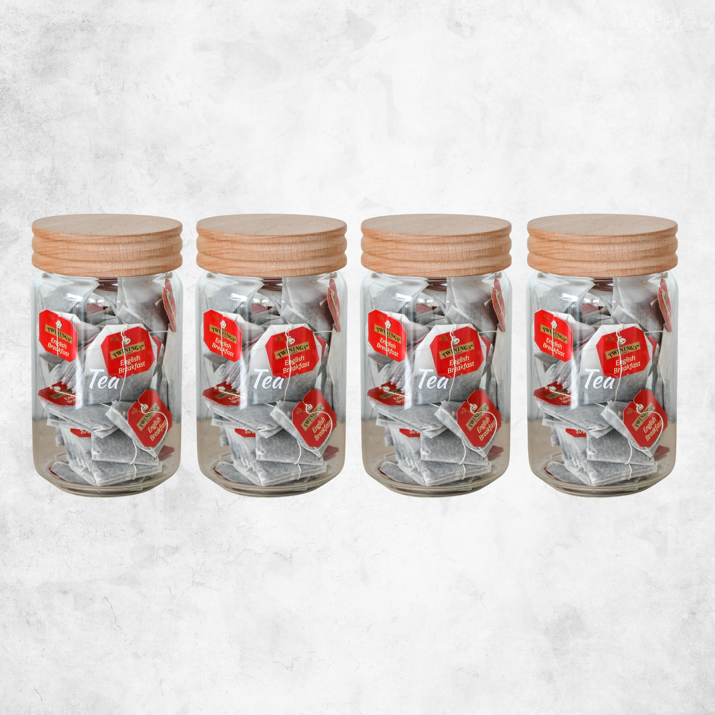 Glass Jar with Wooden Lid - 750ml (VALUE PACK)