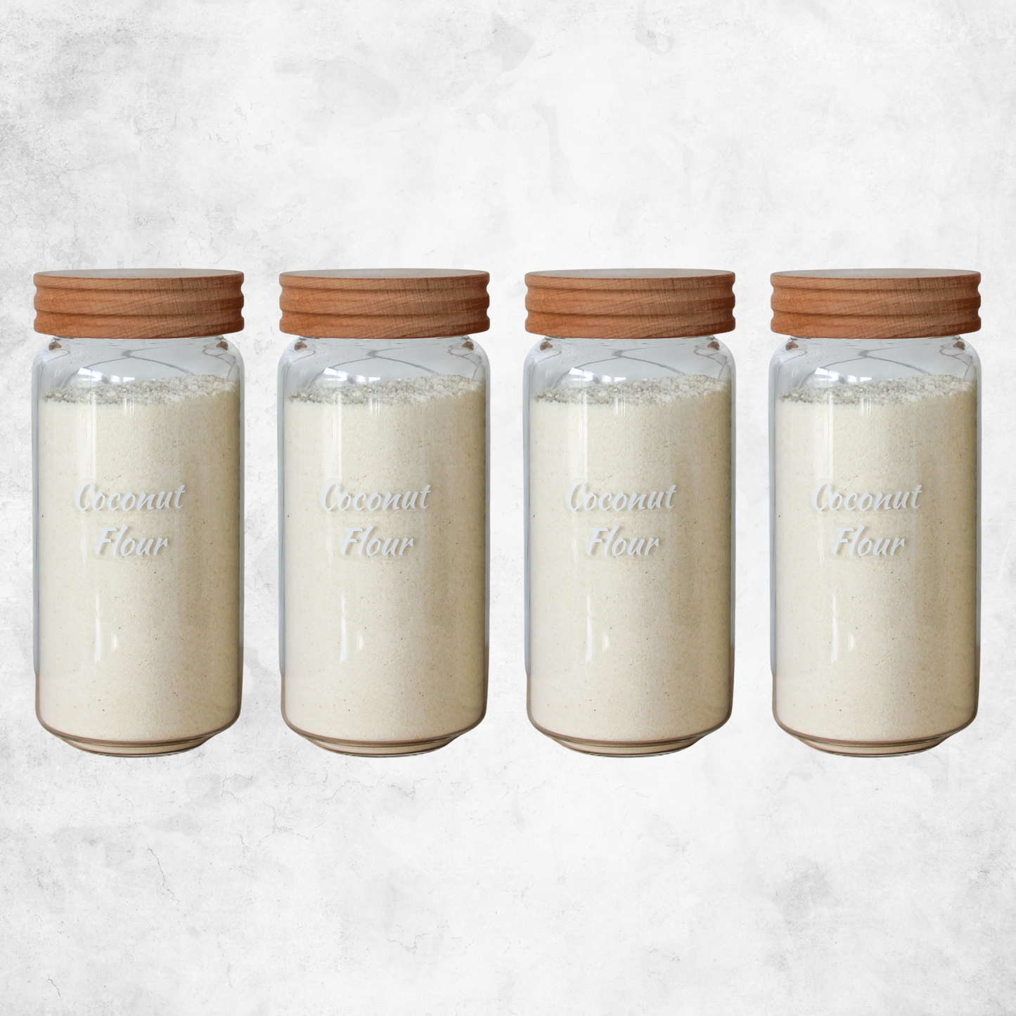 Glass Jar with Wooden Lid - 950ml (VALUE PACK)