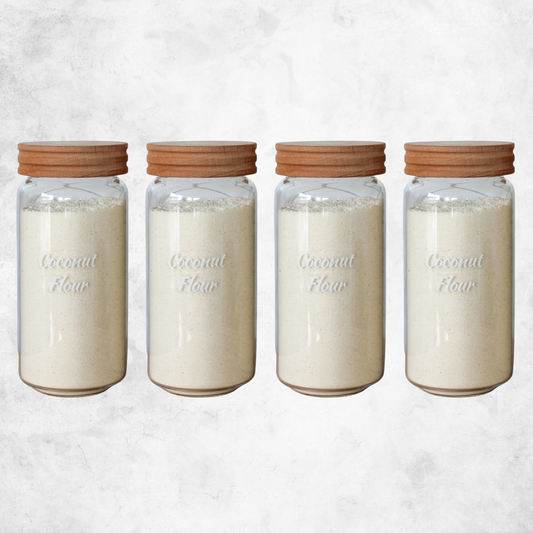 Glass Jar with Wooden Lid - 950ml (VALUE PACK)