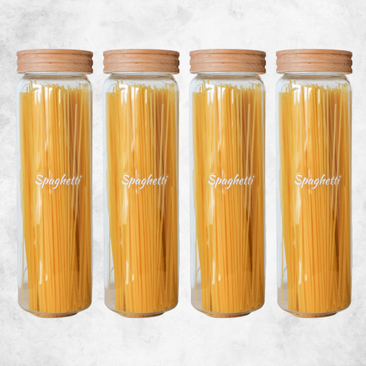 Spaghetti Glass Jar with Wooden Lid - 1.5L (VALUE PACK)