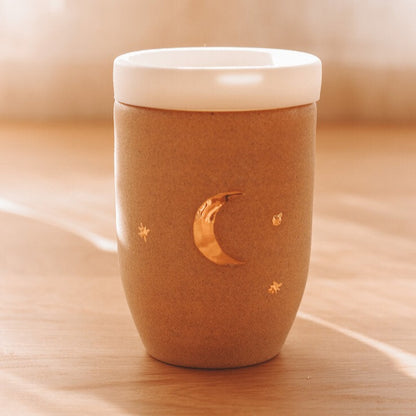 18K Golden Crescent Moon Ceramic Travel Cup