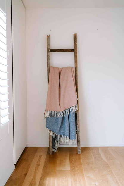 Pink 100% Pure Lambs Wool Throw