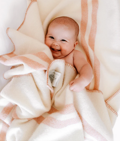 100% Pure Lambs Wool Pink Blanket