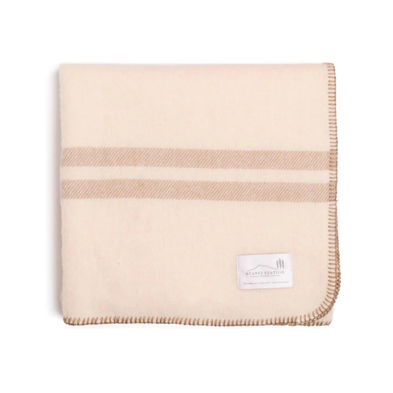 100% Pure Lambs Wool Beige Blanket