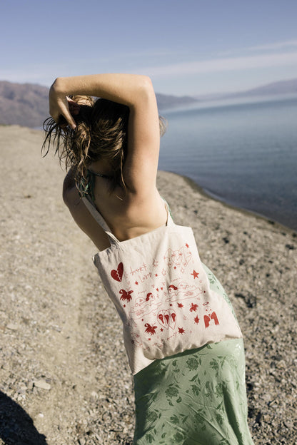 Hemp Tote Bag - Cherub