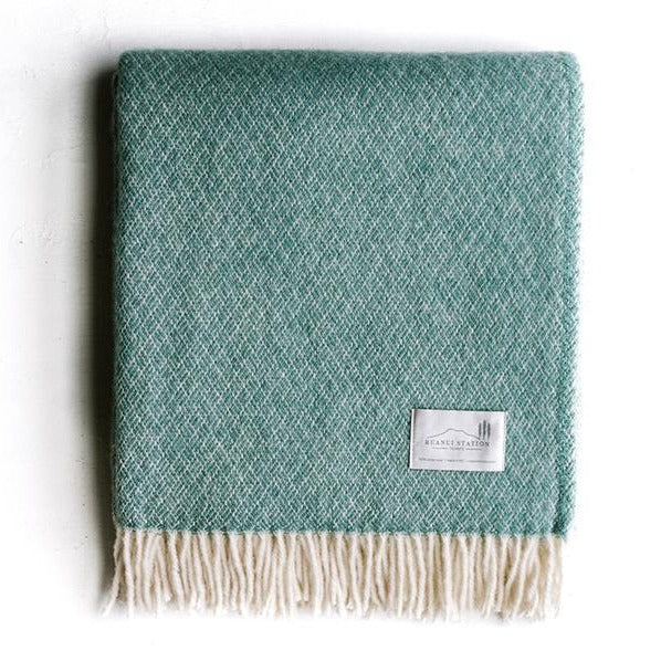 Sage 100% Pure Lambs Wool Throw
