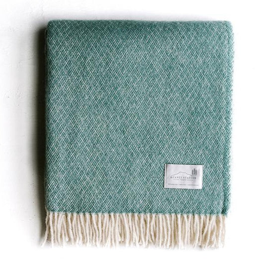 Sage 100% Pure Lambs Wool Throw