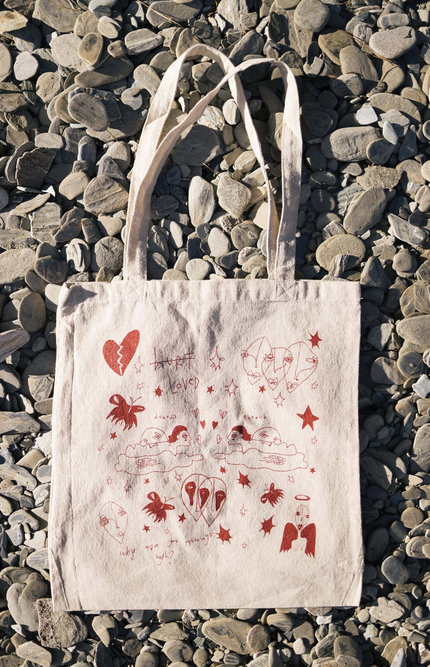 Hemp Tote Bag - Cherub