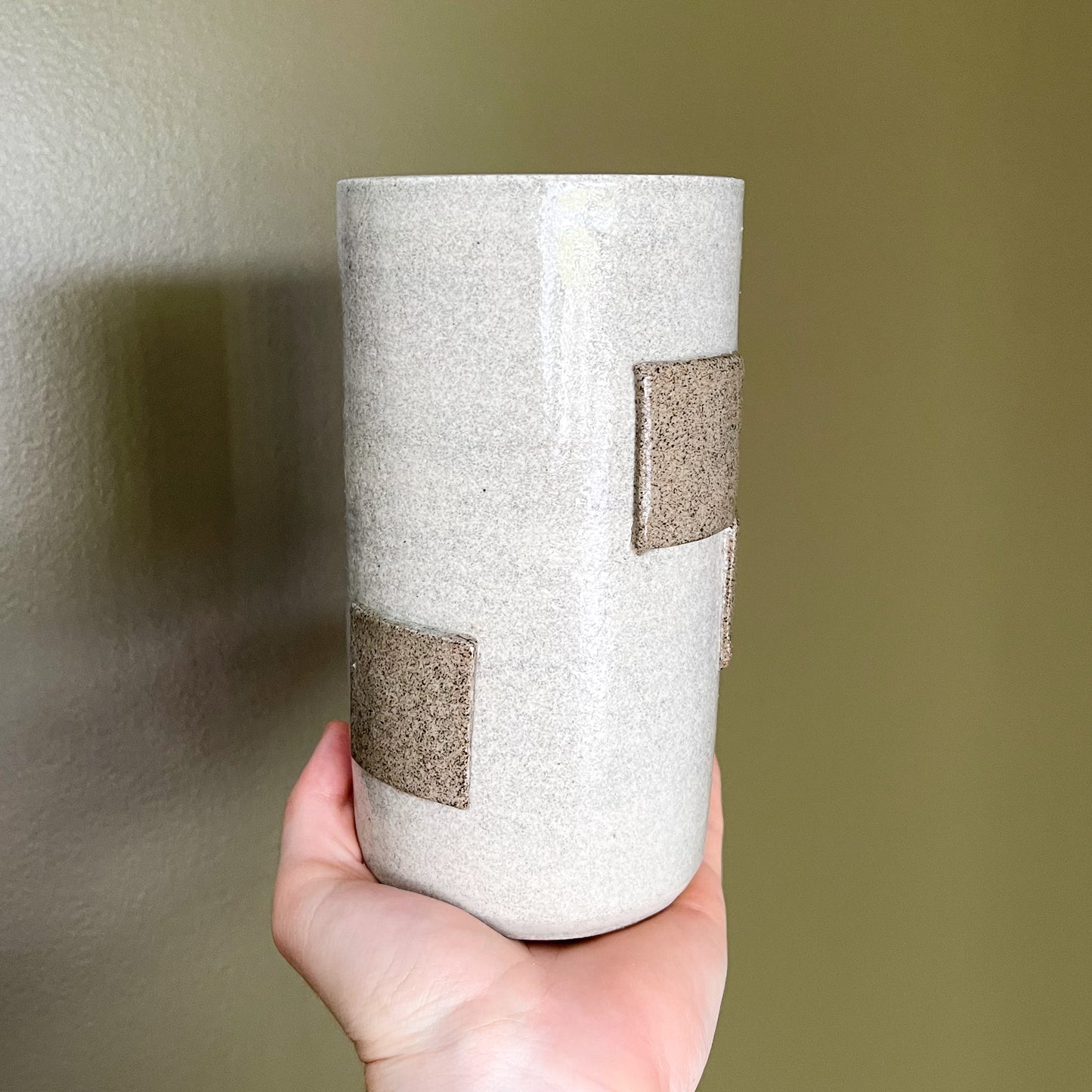 Ceramic Handmade Checkered Vase