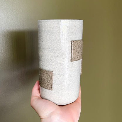 Ceramic Handmade Checkered Vase