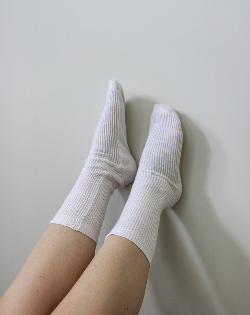 NZ Cashmere White Socks