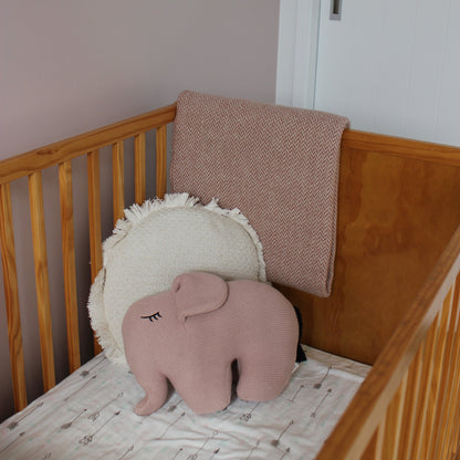 Pink 100% Pure Lambs Wool Throw