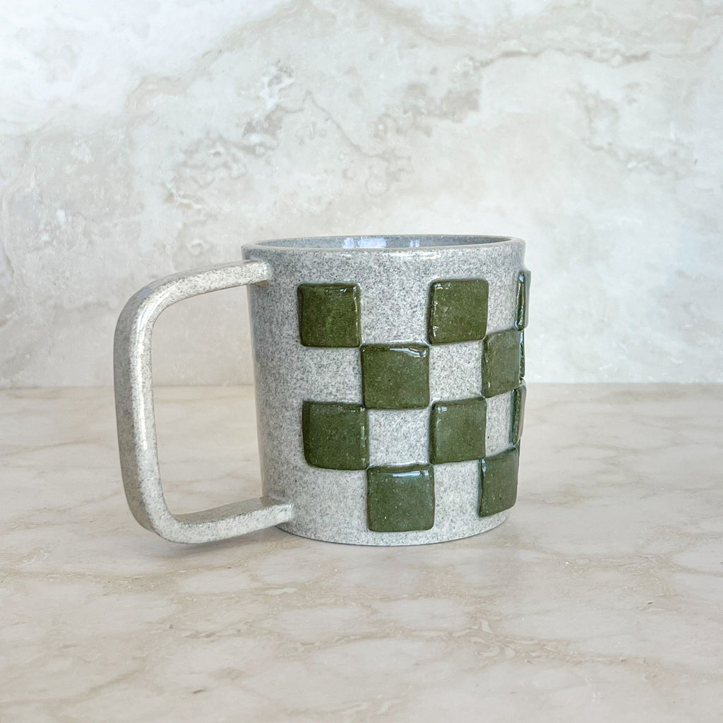 Green Checkered Mug / Cup