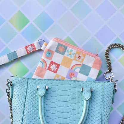 Checkered Zipper Pouch