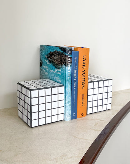 Tile Cube Book Ends